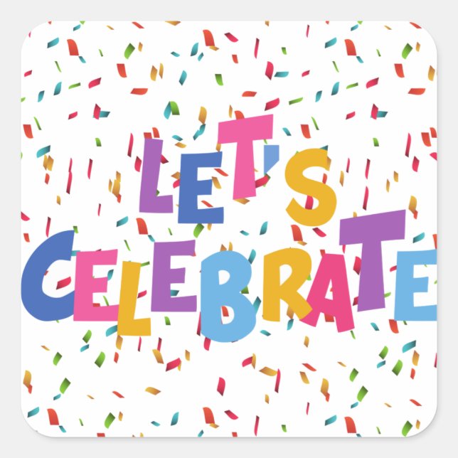 Celebration  square sticker (Front)