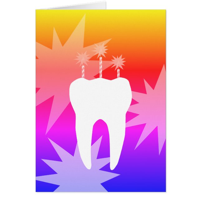 Celebration Tooth with Candles (Front)