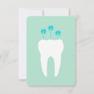 Celebration Tooth with Candles Invitation