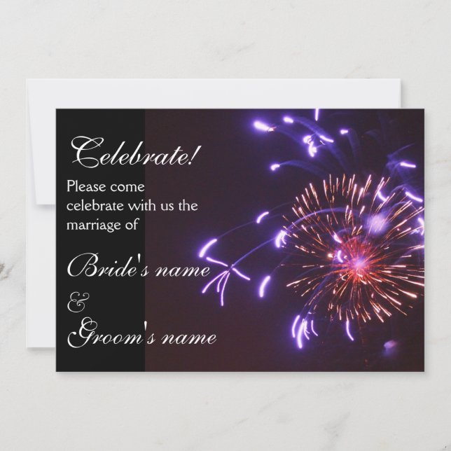 Celebration Wedding purple Invitation (Front)