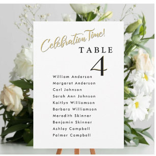 Celebration Wedding Seating Plan Cards Guest Names