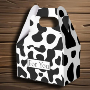 Celebrations Cow Pattern  Favour Box
