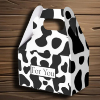 Celebrations Cow Pattern Favour Box