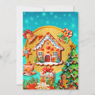 Celebrations with my custom Christmas Gingerbread  Holiday Card
