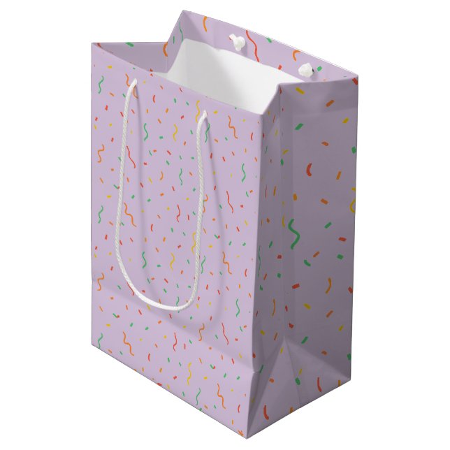 Celebratory Confetti Medium Gift Bag (Front Angled)
