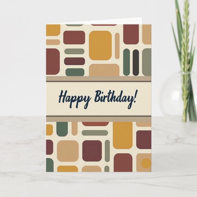 Celebratory Mid Century Pattern Card (Front)