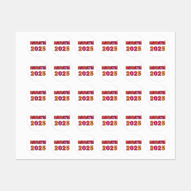 Celebratory “NAVRATRI 2025” Colourful Typography  (Sheet)