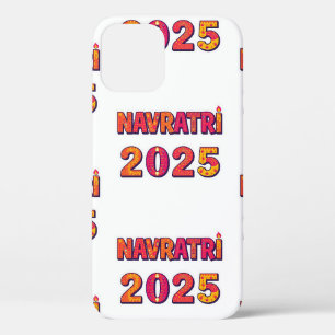Celebratory “NAVRATRI 2025” Colourful Typography iPhone 12 Case