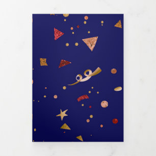 Celebratory Ornaments 7 Tri-Fold Holiday Card