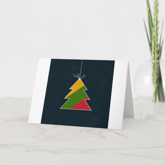 Celebratory tree holiday card (Front)