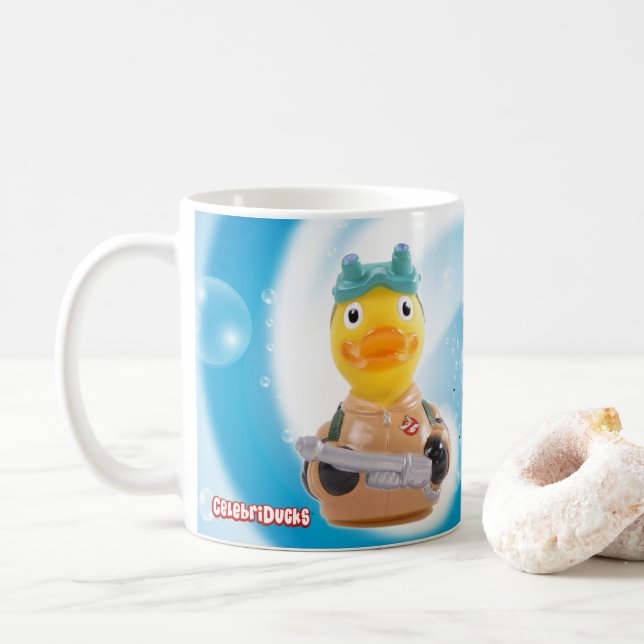 CelebriDucks  Goosebusters Rubber Duck Coffee Mug (With Donut)