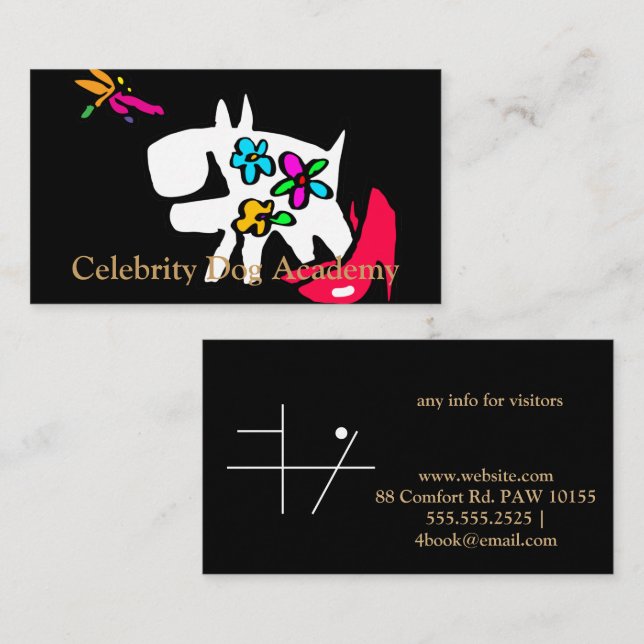 Celebrity Dog Academy Business Card (Front/Back)