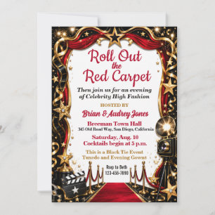 Celebrity Red Carpet Gala Party Invitation