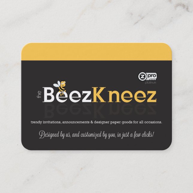 Celebrity Swag Bag Business Card (Front)