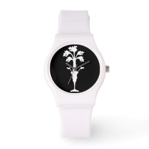 'Celery Charles' Logo Sporty Watch Silicone Strap
