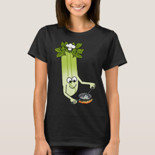 Celery Chef Ironic Cute Leek Vegetables T-Shirt
