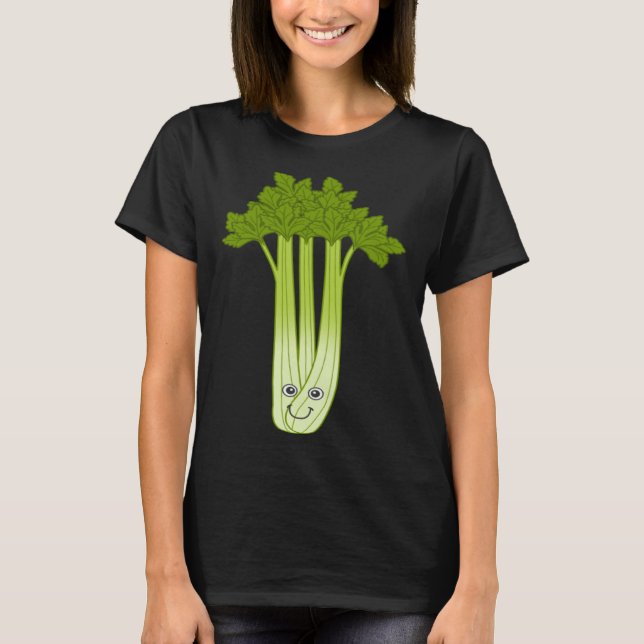Celery Fan Ironic Saying Vegetables Leek Food T-Shirt (Front)