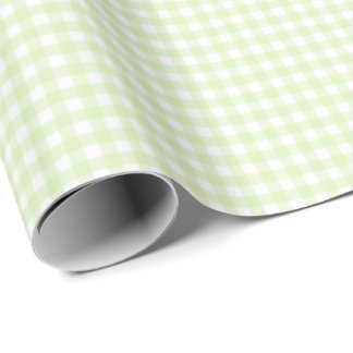 Celery Green | White Gingham Wrapping Paper