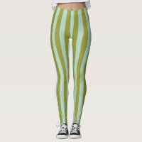 Celery & Mint Broad Stripes Leggings