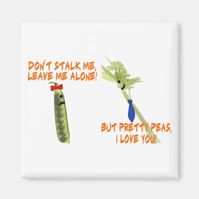 Celery Stalk And Pretty Peas Magnet (Front)