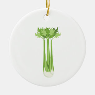 Celery Stalk Ceramic Ornament