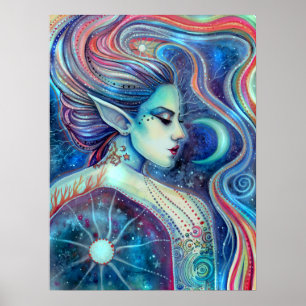 Celesta Fantasy Art Celestial Fairy Poster
