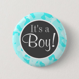 Celeste Camo; Camouflage 6 Cm Round Badge