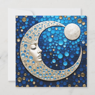 Celeste : Woman in the moon Holiday Card