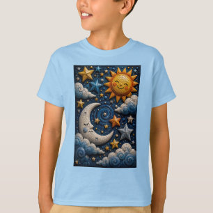 Celestial Adventure 3D Mosaic Kids T-Shirt