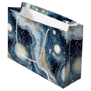 Celestial Agate Abstract Planetary Stone Large Gift Bag
