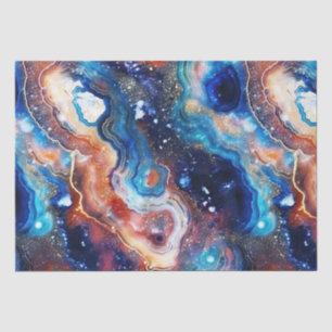 Celestial Agate   Fiery Cosmic Stone Pattern Tissue Paper