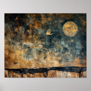 Celestial Ancestry: A Prehistoric Sky Map Poster