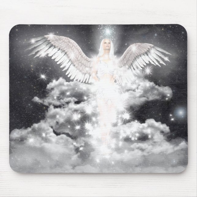 Celestial Angel White Mouse Pad (Front)