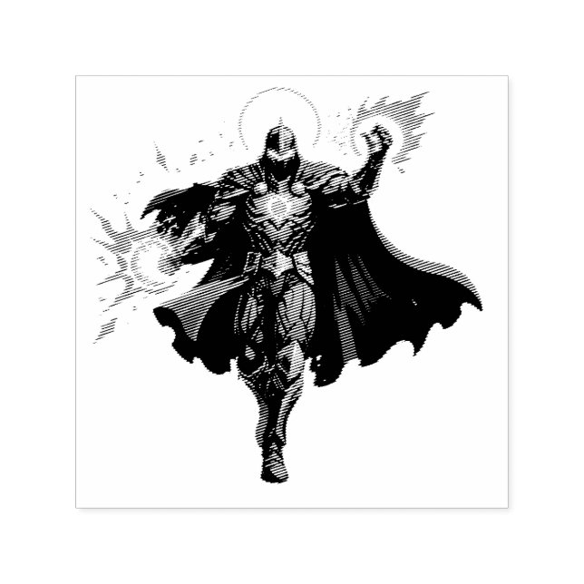 Celestial Arc Knight – Blue Energy Ascension Self-inking Stamp (Design)