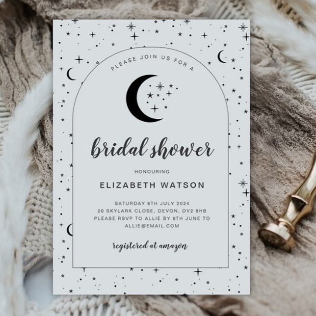 Celestial Arched Bridal Shower Invitation (Creator Uploaded)