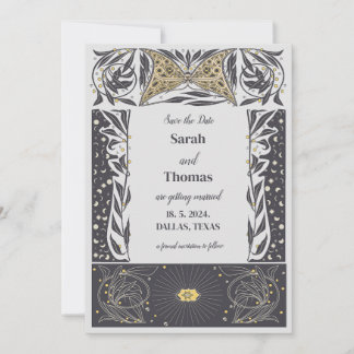 Celestial Art Nouveau Mystical Wedding Save The Date