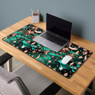 Celestial Astrology – Malachite Green Desk Mat