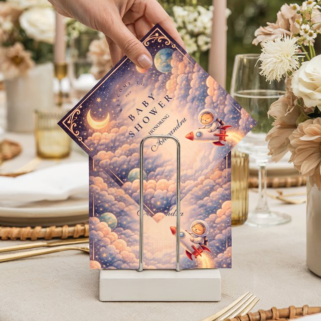 Celestial Astronaut Clouds Baby Shower Napkin (Creator Uploaded)