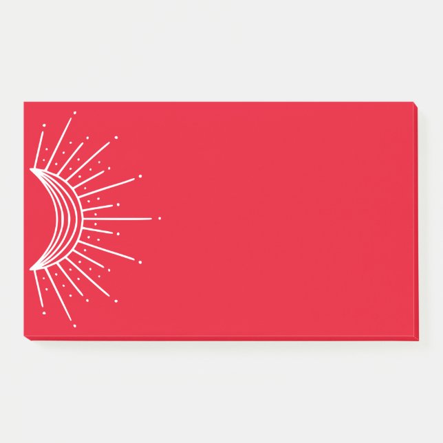 Celestial, Astronomical. Crescent Sun Ray Post-it Notes (Front)