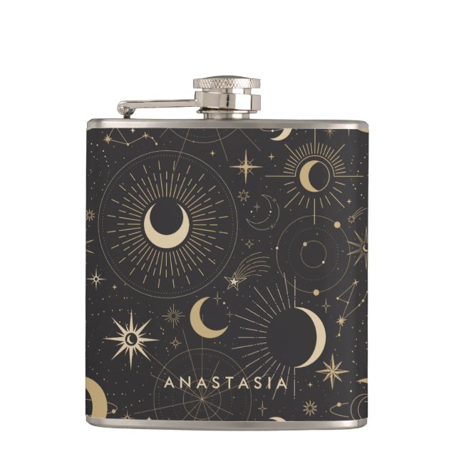 Celestial Astronomy Personalised Hip Flask (Front)