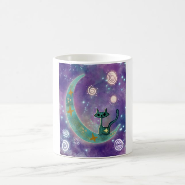 Celestial Atomic Cat Coffee Mug (Center)