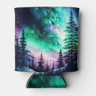 Celestial Aurora Borealis Northern Lights Vivid Can Cooler