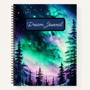 Celestial Aurora Borealis Northern Lights Vivid Notebook