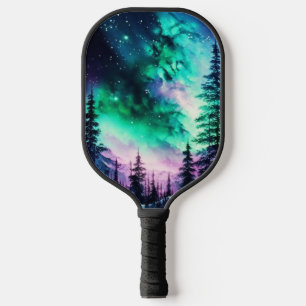 Celestial Aurora Borealis Northern Lights Vivid Pickleball Paddle
