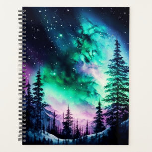 Celestial Aurora Borealis Northern Lights Vivid  Planner