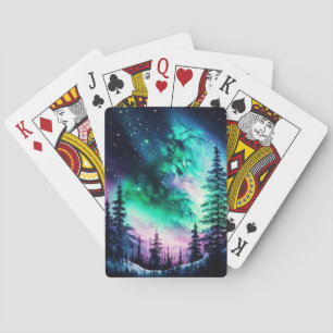 Celestial Aurora Borealis Northern Lights Vivid Playing Cards