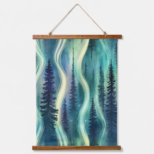 Celestial Aurora Night Pattern Hanging Tapestry