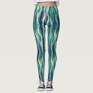 Celestial Aurora Night Pattern Leggings