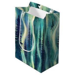 Celestial Aurora Night Pattern Medium Gift Bag