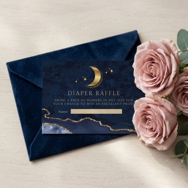 Celestial Baby Shower Diaper Raffle Enclosure Card (Creator Uploaded)